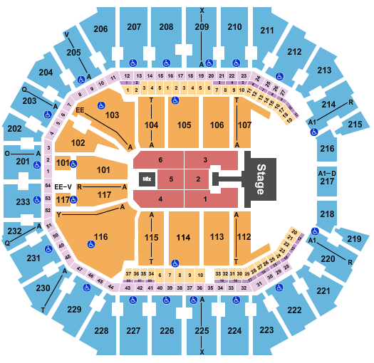 Spectrum Center Muni Long Seating Chart